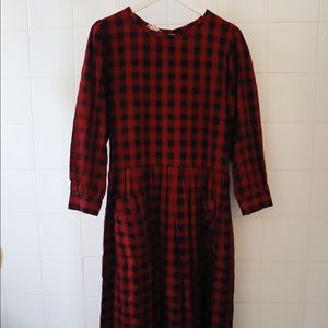 Putumayo Red and Black Gingham Dress